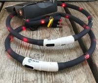 Lichtgevende halsband oplaadbaar rood