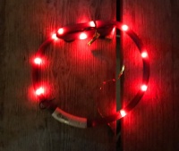 Oplaadbare led halsband rood