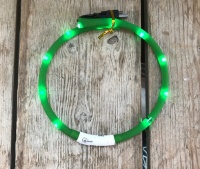 Led halsband hond oplaadbaar groen
