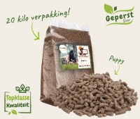 Geperst puppy voer