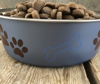 Grote voerbak hond blauw