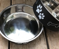 Voerbak hond Antraciet antislip
