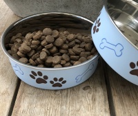 Voerbak hond lichtblauw