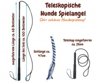 teleskopische hunde spielangel