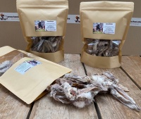 Gedroogde konijnenoren met haar